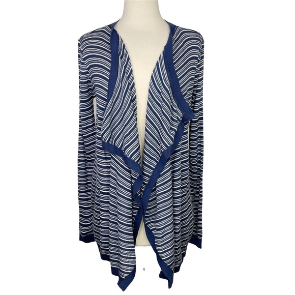 Stitch Fix l Skies Are Blue Lightweight Stripe Open Cardigan, Medium - Picture 1 of 7